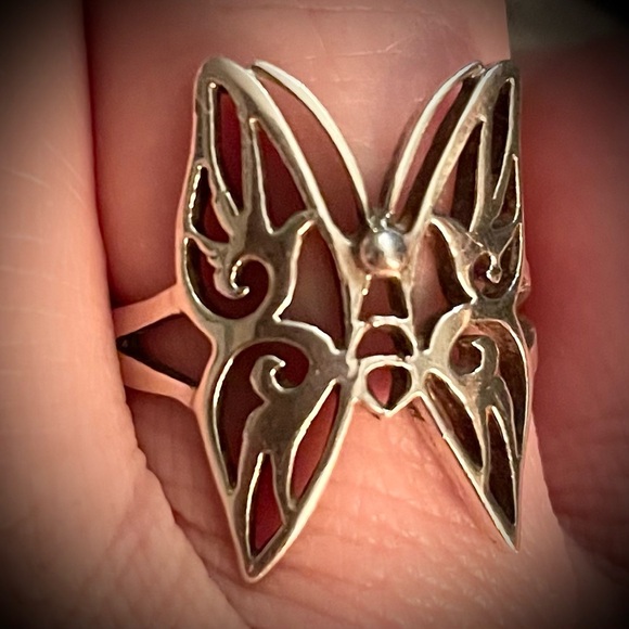 Silver Butterfly Wrap Ring - Picture 7 of 7